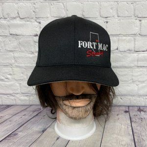 Baseball Hat Cap Stretch Fit L-XL YUPOONG Fort Mac Strong Flex Fit Embroidered